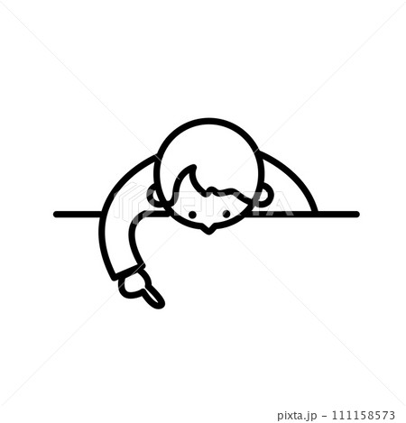 ポイントを指差しする男の子のイラスト ポイントを指差しする男の子のイラスト 111158573