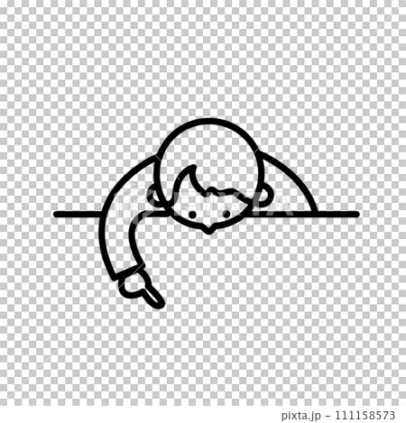 ポイントを指差しする男の子のイラスト ポイントを指差しする男の子のイラスト 111158573