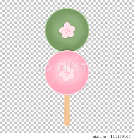 Dango Cartoon illustration Pink Sakura Dango Isolated Colorful Dango Japanese Dessert Dango Cartoon illustration Pink Sakura Dango Isolated Colorful Dango Japanese Dessert 111159163
