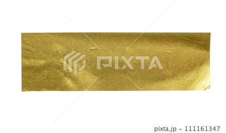 Gold glitter tape strip sticker isolated on white background 111161347