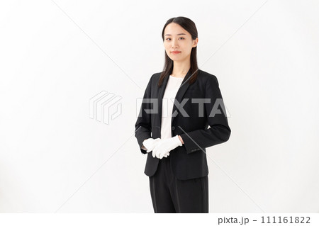 若い女性 ビジネス 白手袋 手組み 若い女性 ビジネス 白手袋 手組み 111161822