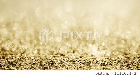 Abstract gold glitter sparkle with bokeh background 111162142
