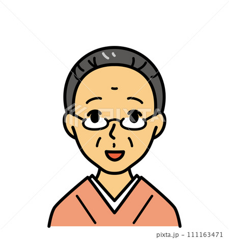 和服の高齢女性 111163471