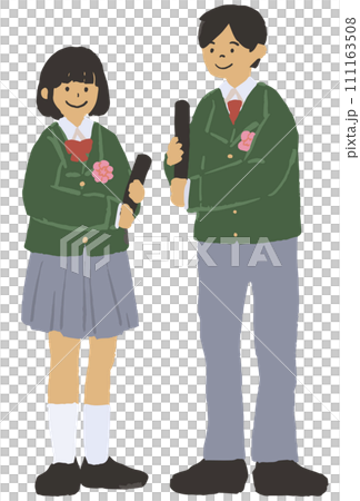 西裝外套學生畢業典禮插畫 111163508