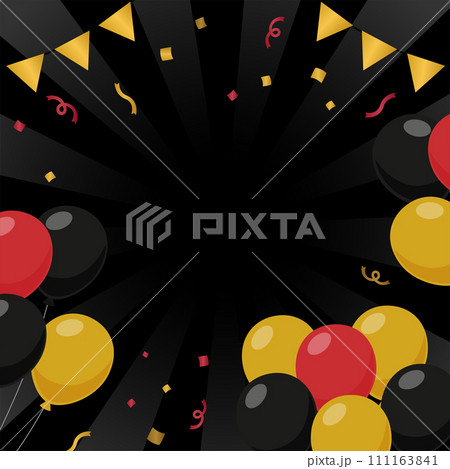 ブラックフライデーバナー（1:1）_文字なし_ベクターイラスト 111163841