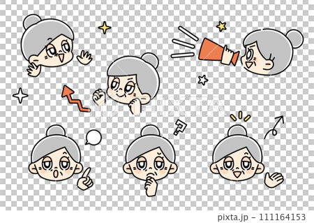 臉和手的姿勢表情集 臉和手的姿勢表情集 111164153