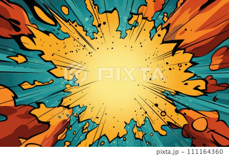 Color abstract cartoon background or children playground banner design element. overlay colorful spotty pattern of geometric shape, line and dot in trendy 111164360