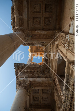 Celsus Library in ancient city Ephesus, Anatolia in Selcuk, Turkey. . High quality photo 111164634