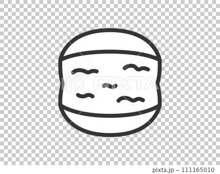 マリトッツォのアイコン(線画)のイラスト マリトッツォのアイコン(線画)のイラスト 111165010