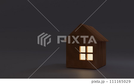 夜の一軒家のイメージ 111165029