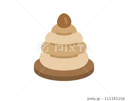 モンブランケーキのアイコンのイラスト 111165108