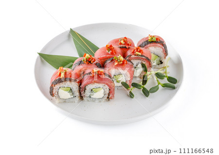 Fila tataki tuna on a white background studio shooting 1 111166548