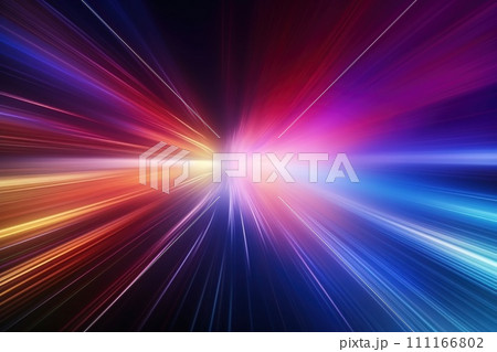 Abstract image of speed motion light on a dark background 111166802