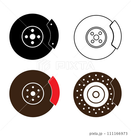 Disc brake icon 111166973