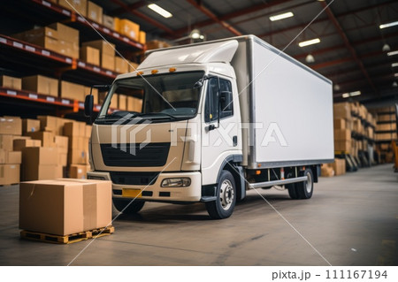 Photo of delivery truck transported concept 111167194