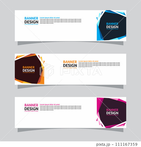 Vector set of landscape banner background design concept. Web background business layout template Vector set of landscape banner background design concept. Web background business layout template 111167359