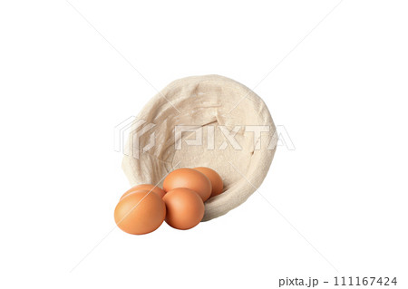 PNG, eggs in a round basket, isolated on white background. PNG, eggs in a round basket, isolated on white background. 111167424