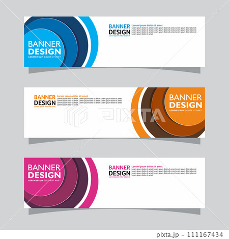 Vector set of landscape banner background design concept. Web background business layout template Vector set of landscape banner background design concept. Web background business layout template 111167434