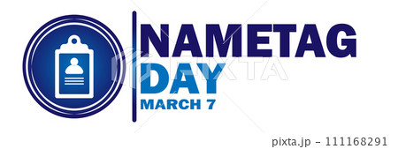 Nametag Day Vector illustration Nametag Day Vector illustration 111168291