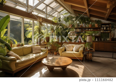 Ecological house filled with sunlight 111168482