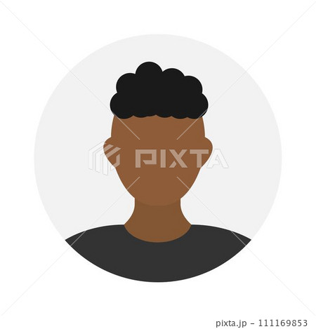 Empty face icon avatar with curly hair. Vector illustration. Empty face icon avatar with curly hair. Vector illustration. 111169853