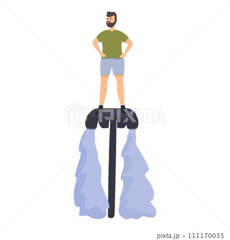 Travel flyboard icon cartoon vector. Summer sport. Action activity Travel flyboard icon cartoon vector. Summer sport. Action activity 111170035