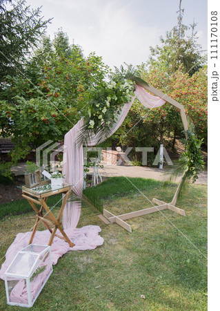 decor of arches and chairs for the wedding ceremony decor of arches and chairs for the wedding ceremony 111170108