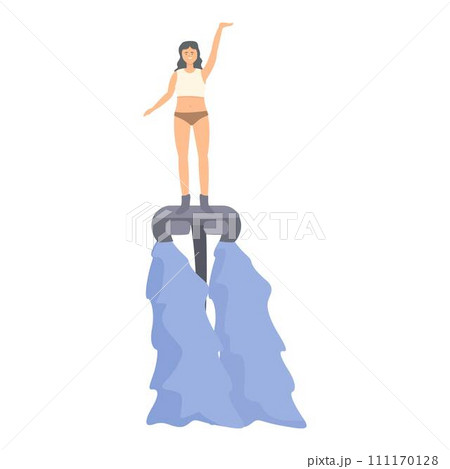 Action flyboard icon cartoon vector. Sea summer. Action sport Action flyboard icon cartoon vector. Sea summer. Action sport 111170128