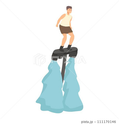 Vacation flyboard icon cartoon vector. Summer sea. Activity travel Vacation flyboard icon cartoon vector. Summer sea. Activity travel 111170146