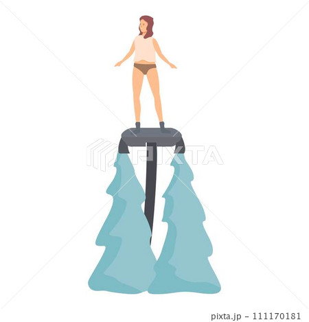 Flyboard icon cartoon vector. Sea water. Summer sport 111170181