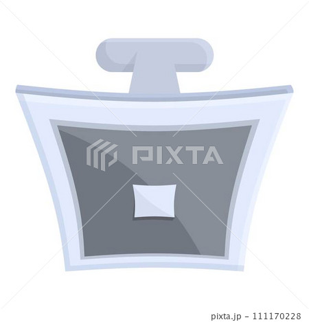 Square cufflink icon cartoon vector. Fashion jewelry. Shirt silver 111170228