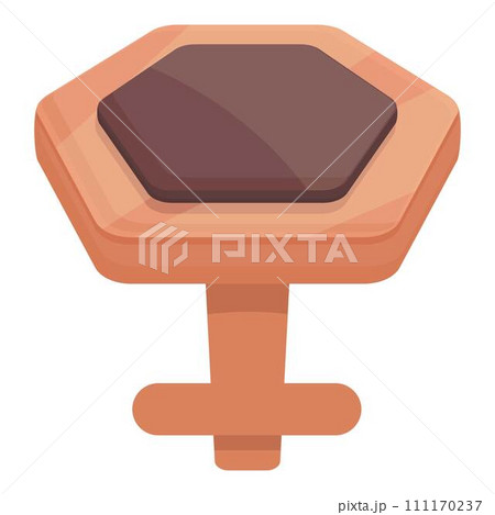 Bronze cufflink icon cartoon vector. Fashion luxury. Silver style 111170237
