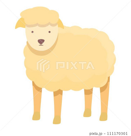 Iceland sheep icon cartoon vector. Travel map. Island glacier Iceland sheep icon cartoon vector. Travel map. Island glacier 111170301