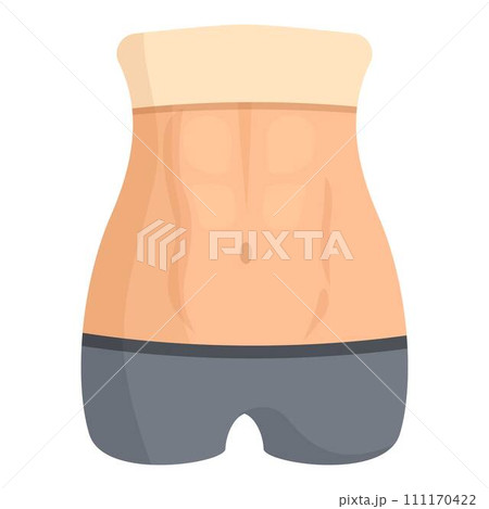 Care abdomen icon cartoon vector. Diet body. Female shape Care abdomen icon cartoon vector. Diet body. Female shape 111170422