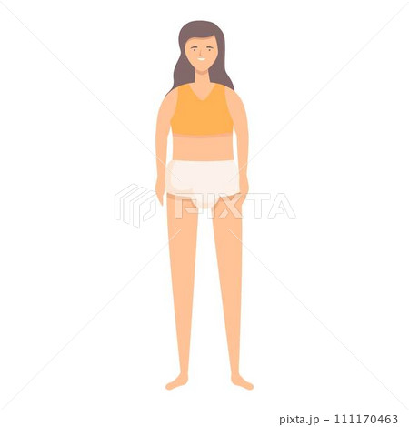 Woman diaper icon cartoon vector. Adult health. Medicine equipment 111170463