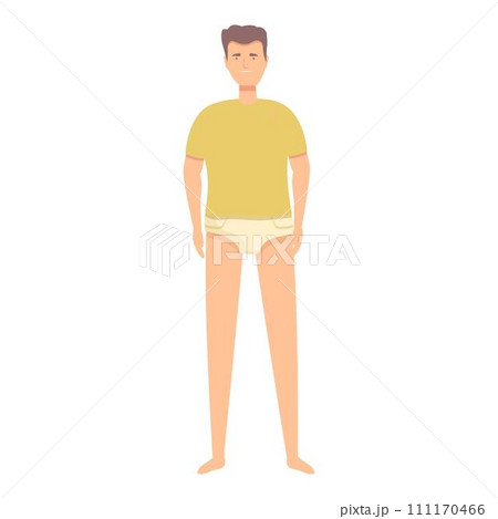 Man care diaper icon cartoon vector. Adult health. Fabric equipment Man care diaper icon cartoon vector. Adult health. Fabric equipment 111170466