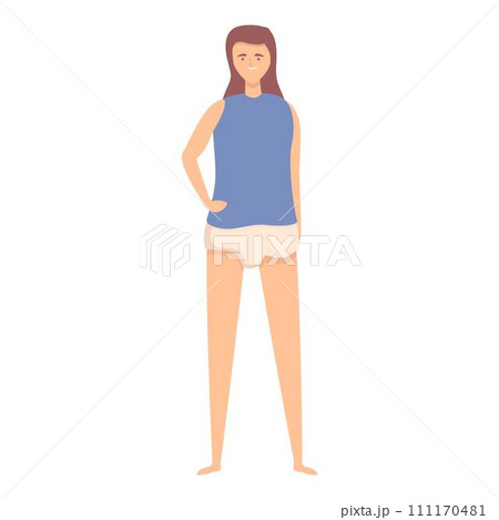 Cute girl diaper icon cartoon vector. Adult baby. Health medicine Cute girl diaper icon cartoon vector. Adult baby. Health medicine 111170481