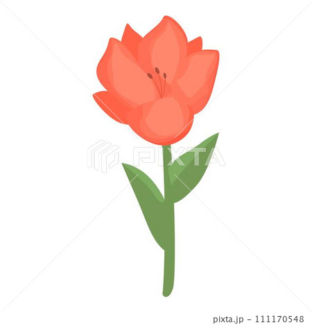 Rhododendron plant icon cartoon vector. Flower bloom. Flora botany Rhododendron plant icon cartoon vector. Flower bloom. Flora botany 111170548