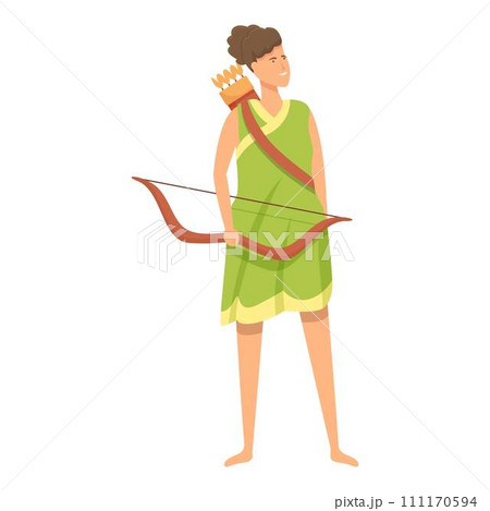 Woman myth icon cartoon vector. Greek goddess. Ares legend 111170594