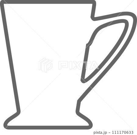 Tea Cup Outline Icon. Vector Illustration. 111170633