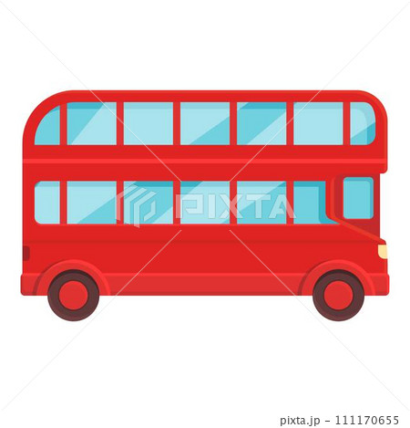 British london bus icon cartoon vector. Uk tour. English city 111170655