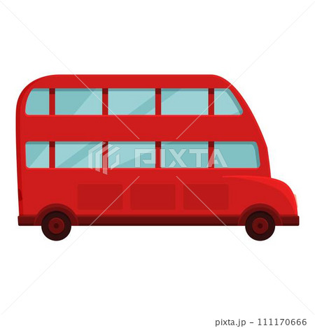 London bus transportation icon cartoon vector. England tour. Side british 111170666