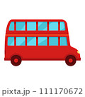 London bus on street icon cartoon vector. Double tour. City travel 111170672