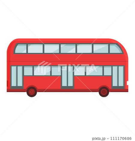 London city bus icon cartoon vector. England tour. Travel street 111170686