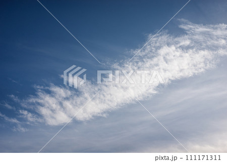 view of big sirrus cloud on blue sky background view of big sirrus cloud on blue sky background 111171311