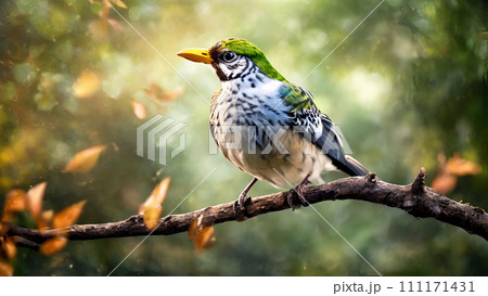 bird close up blur background	 111171431