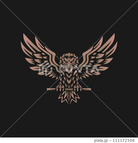 eagle emblem with spread wings 111172508