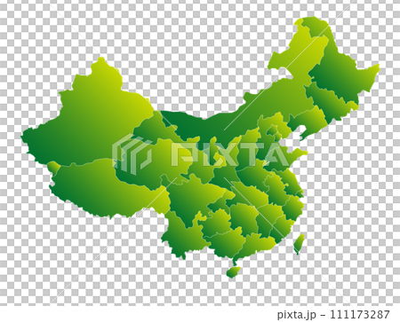 中國和台灣地圖設計，包括自然環境、省（市/區）邊界 111173287