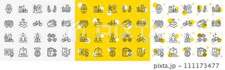 Outline Fishing place, Arena and Dumbbell line icons pack for web with Winner ribbon, Worms, Dumbbells line icon. Laurel wreath, Arena stadium, Vegetables pictogram icon. Quiz, Best rank. Vector Outline Fishing place, Arena and Dumbbell line icons pack for web with Winner ribbon, Worms, Dumbbells line icon. Laurel wreath, Arena stadium, Vegetables pictogram icon. Quiz, Best rank. Vector 111173477