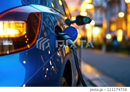 Photo of an electrical car charging stock photo 111174738